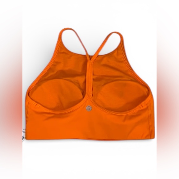 Lululemon Flow Y Wrap-Front High-Neck Bra Color ORFH Sz 6 - Picture 4 of 8